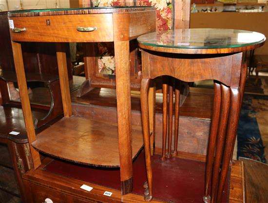 Art Deco sidetable & a nest of tables